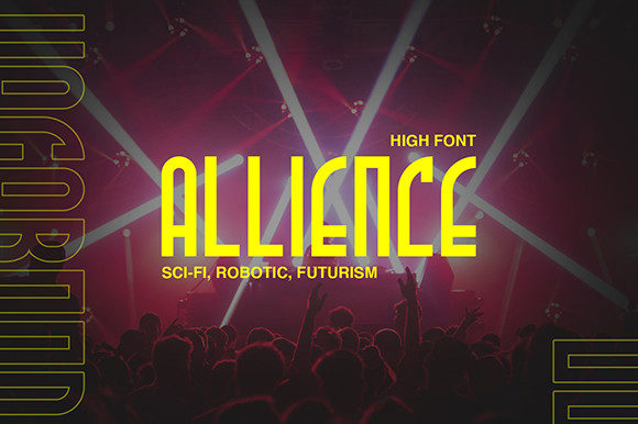 Allience: A Futuristic Display Font for Digital Branding