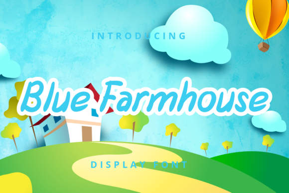 Blue Farmhouse: A Charming Font for Craft Projects